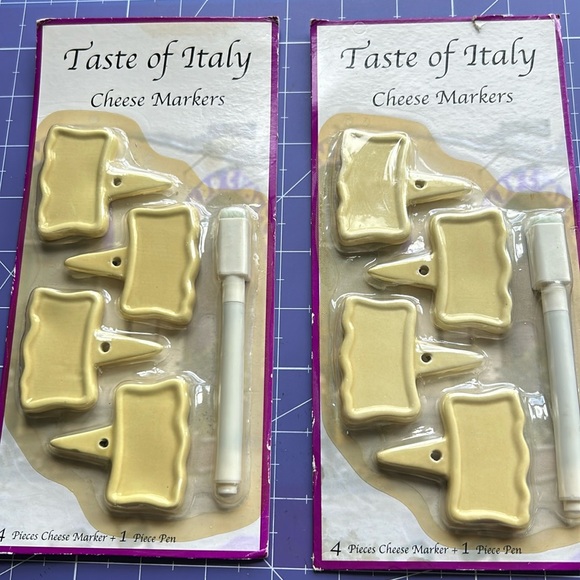 2 unopened NWT cheese Markers 4 pieces in each 10 pcs total ceramic with markers - Picture 1 of 4